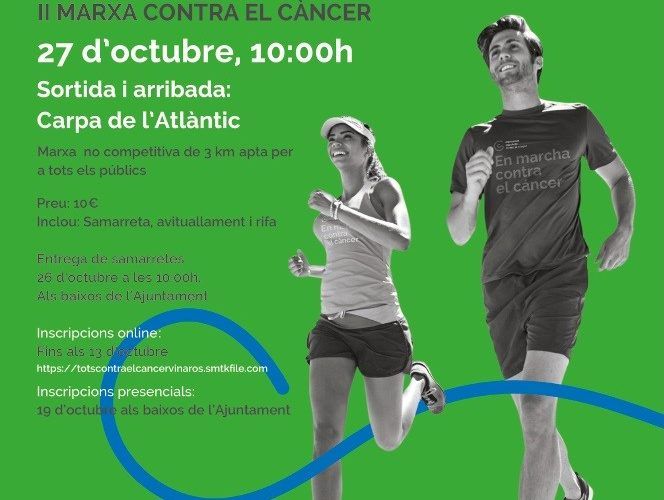 El 27 d’octubre, II Marxa contra el càncer a Vinaròs