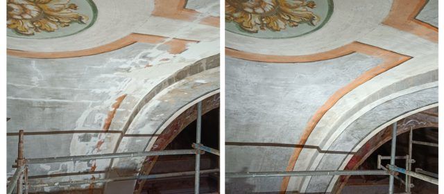 Renaixen les pintures de la capella de la Comunió de Canet lo Roig dedicades a la Justícia i la Temprança