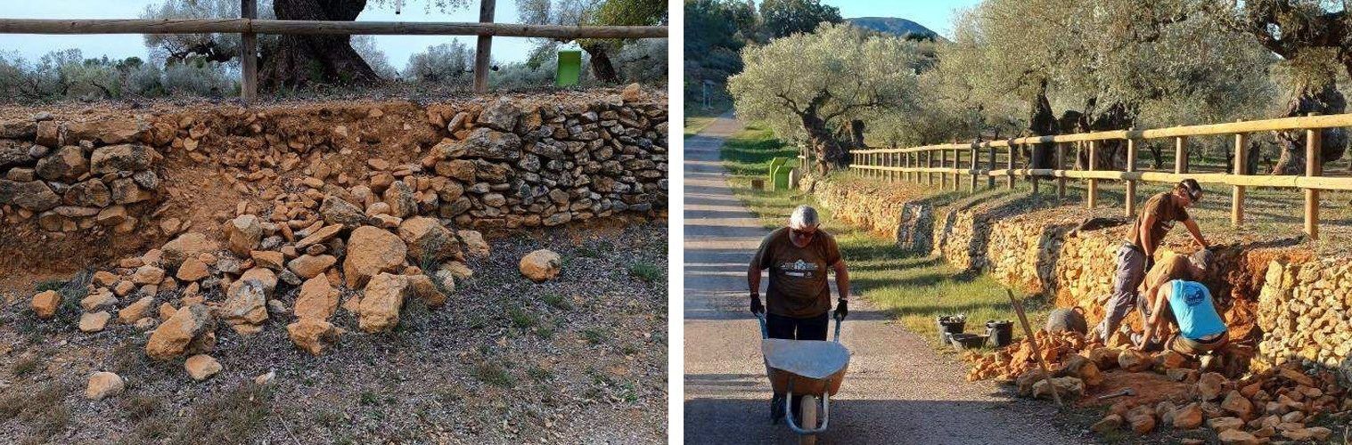 Biela y Tierra visita el Proyecto Piedra Seca del Territorio Sénia para hacer un reportaje de 10 proyectos de Reto Demográfico de toda España