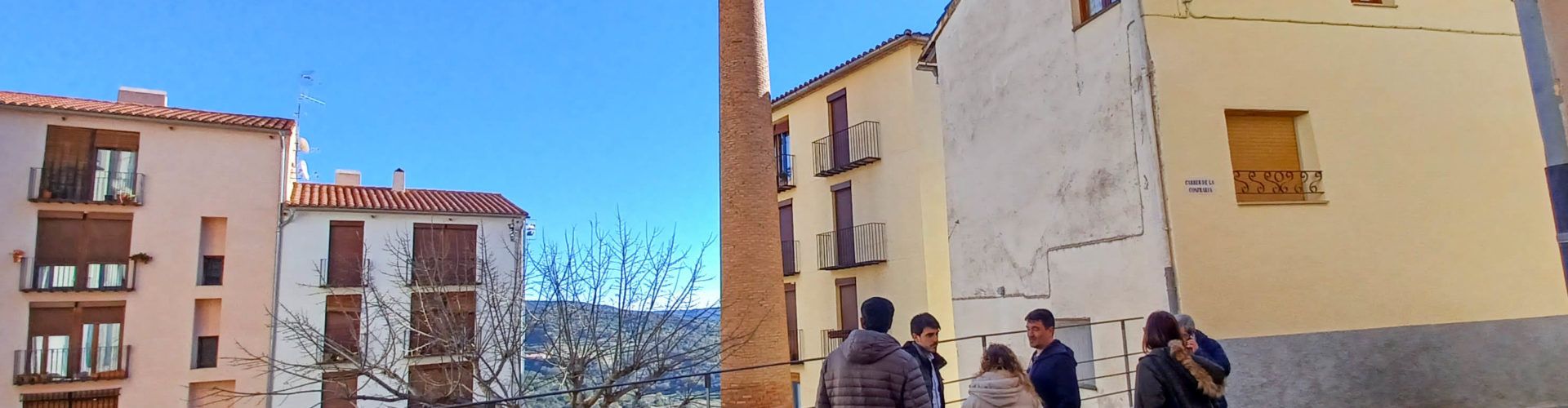 Visita tècnica de patrimoni per a avaluar l’estat de la ximenera del Tint de Morella