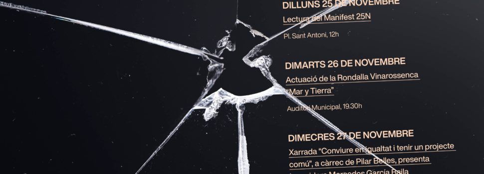 Vinaròs oferirà programació especial amb motiu del Dia Internacional per l’Eliminació de la Violència de Gènere