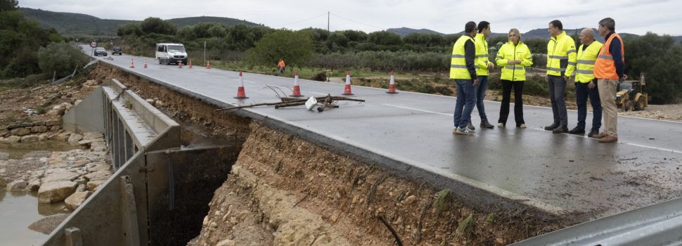 La Diputació de Castelló dobla el nombre d’equips de serveis viaris hivernals per a condicionar i restablir el trànsit en les carreteres afectades per la DANA