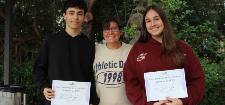 Noah Doce González, Sara Fonollosa Gascón i Daniel Martínez Foix, de l’IES José Vilaplana, premis extraordinaris d’ESO