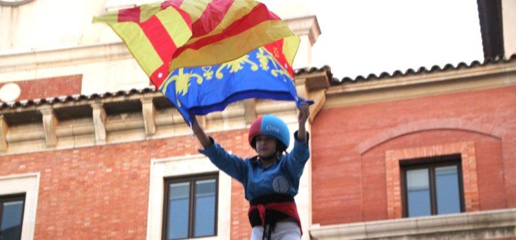 Històric pilar de 5 de la Colla Castellera Xiqüelos i Xiqüeles del Delta