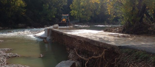 Es recupera el trànsit entre Vallibona i Rossell, amb una reparació provisional dels badens afectats
