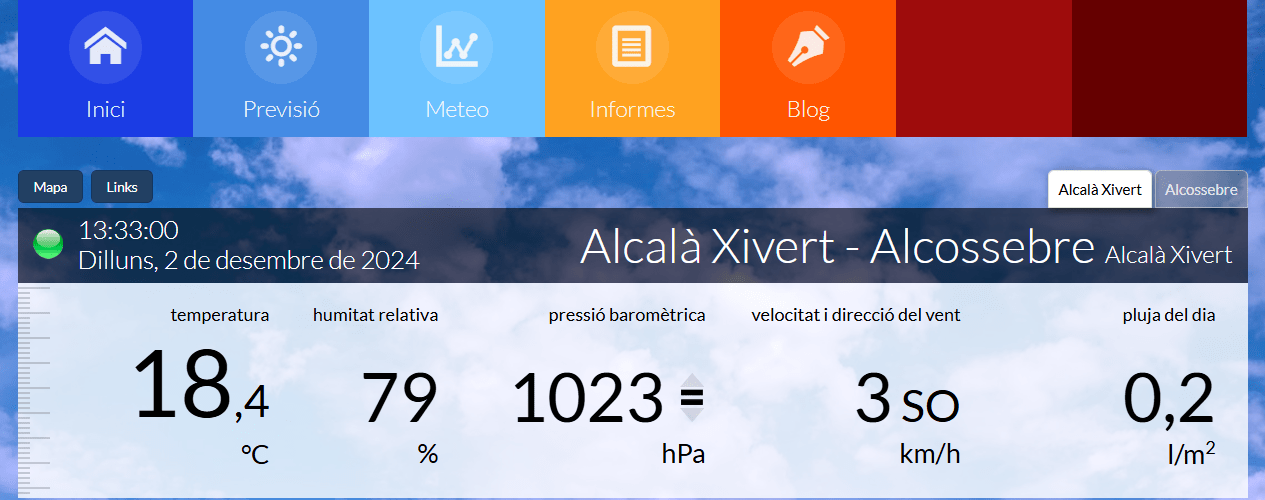 L’Ajuntament d’Alcalà-Alcossebre renova el servei d’informació meteorològica municipal