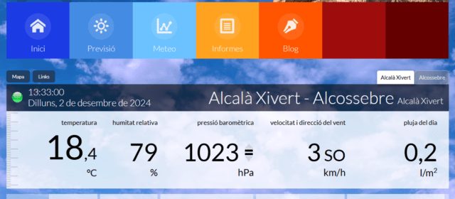 L’Ajuntament d’Alcalà-Alcossebre renova el servei d’informació meteorològica municipal