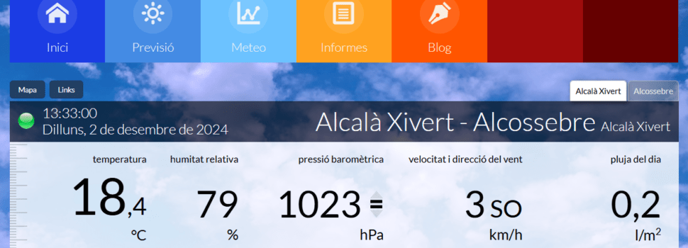 L’Ajuntament d’Alcalà-Alcossebre renova el servei d’informació meteorològica municipal