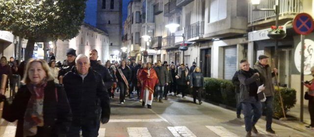 Sortida de la romeria de Sant Sebastià