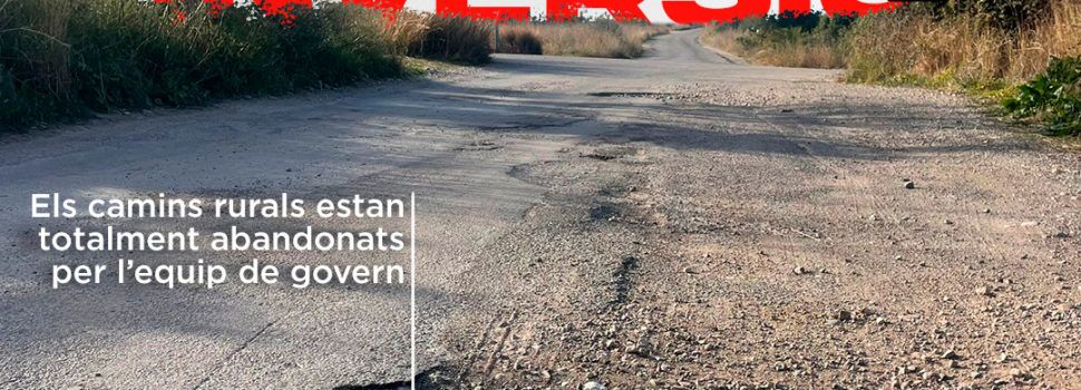 PSPV Vinaròs denuncia que els camins rurals estan cada dia en pitjor estat