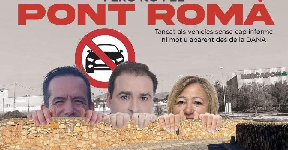 PSPV PSOE Vinaròs demana explicacions sobre el perllongat tancament del «Pont Romà»