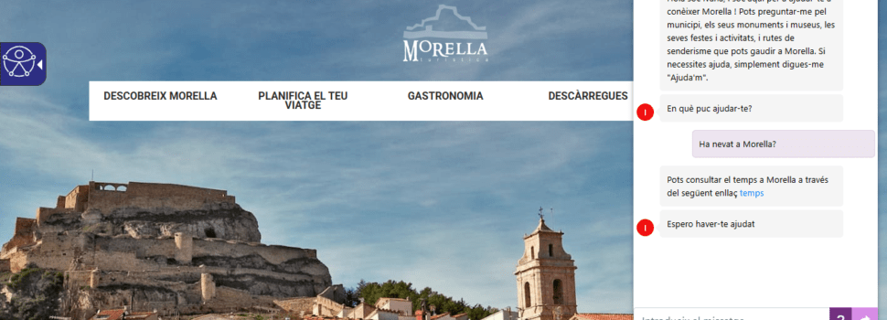 Ivana, l’assistent amb IA que informa els i les visitants a la web de Morella Turística
