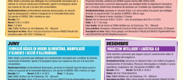 Benicarló impulsa la formació per a millorar l’ocupabilitat amb una àmplia oferta de cursos