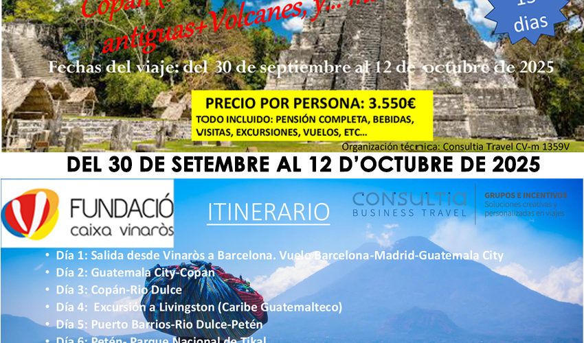 La Fundació Caixa Vinaròs viatja a Guatemala i Hondures