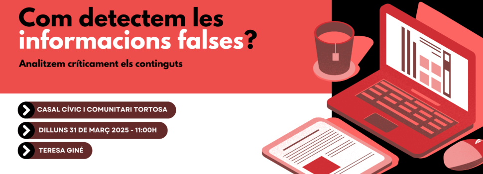 El Col·legi de Periodistes organitza a Tortosa un taller perquè la gent gran detecte les notícies falses
