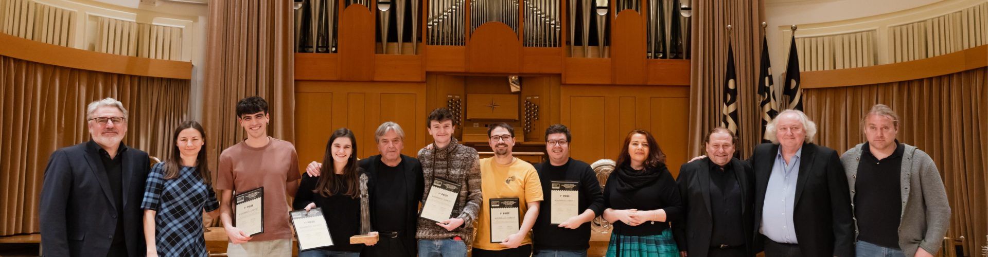 El canareu Oriol Reverter, membre dels KamBrass Quintet, guanyadors del primer premi del Concurs Internacional del Festival de Ljubljana