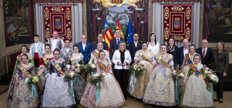 La presidenta de la Diputació de Castelló rep les falleres majors de Borriana, Vall d’Uixò i Benicarló