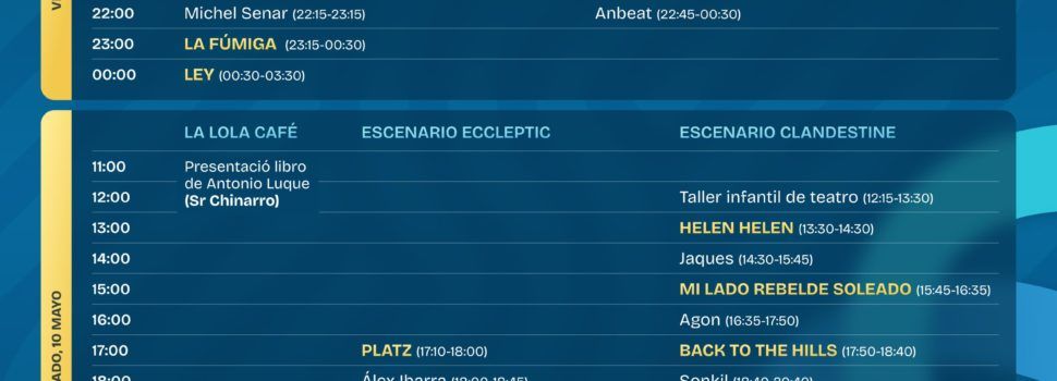 Eccleptic anuncia tota la programació que tindrà 14 concerts i 15 dj’s 