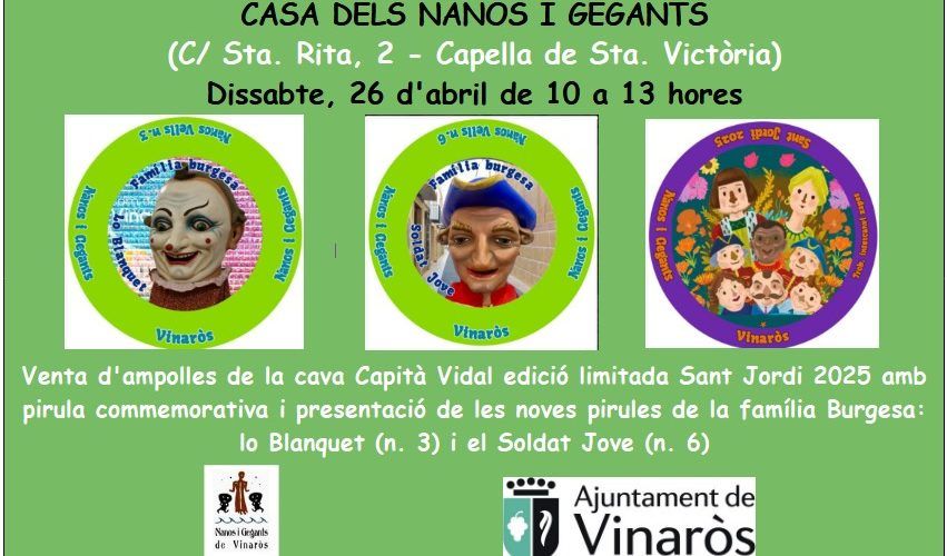 Trobada d’intercanvi de xapes a la Casa dels Nanos i Gegants