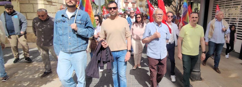 Destacada participació dels militants del PSPV en la manifestació del 1r de maig