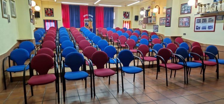 La Penya Barça Vinaròs felicita el primer equip pels tres títols aconseguits