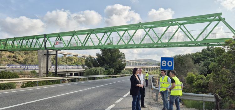 Instal·lat el nou pont de la Via Verda de la Val de Zafan a Amposta, després de més de 10 hores treballant 60 operaris