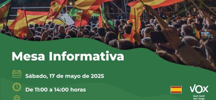 VOX monta mesa informativa en Sant Jordi