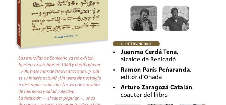 Onada Edicions presenta el nou llibre “Las murallas de Benicarló”