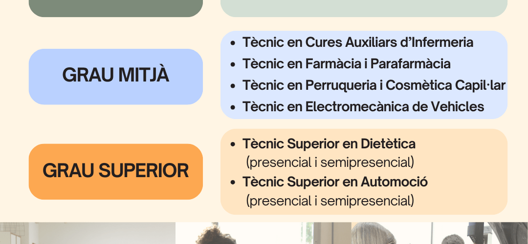 L’IES José Vilaplana obri la preinscripció telemàtica per a cicles formatius de grau bàsic, mitjà i superior el curs 2025-26