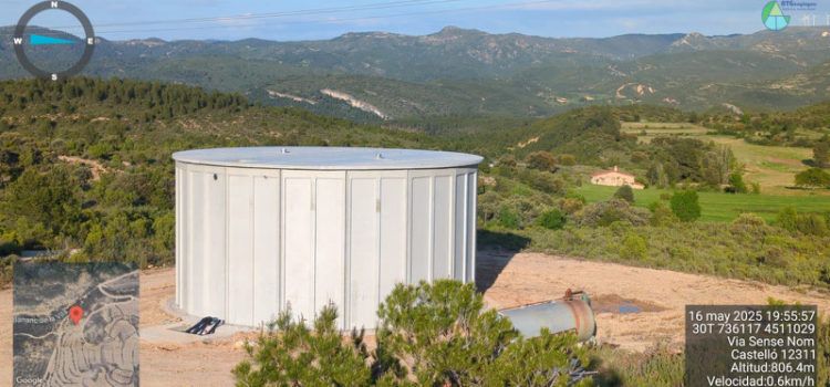 Palanques avança en la gestió eficient de l’aigua amb un nou dipòsit de 300 metres cúbics