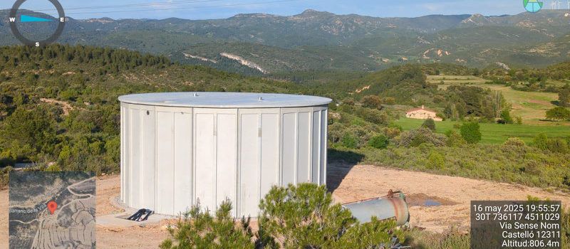 Palanques avança en la gestió eficient de l’aigua amb un nou dipòsit de 300 metres cúbics