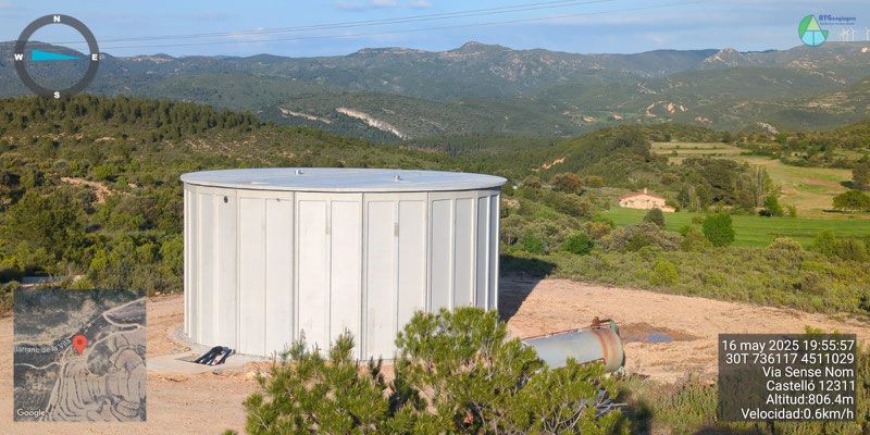 Palanques avança en la gestió eficient de l’aigua amb un nou dipòsit de 300 metres cúbics