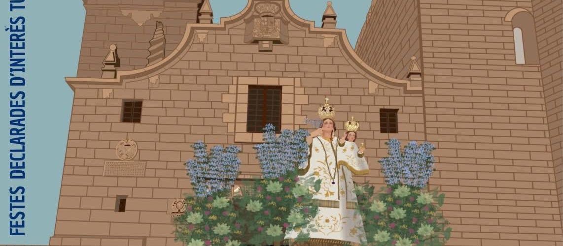 “Als pas dels marinos”, de María Segorbe, cartel y portada del programa de las fiestas de Peñíscola