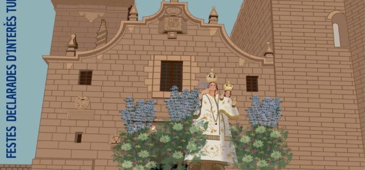 “Als pas dels marinos”, de María Segorbe, cartel y portada del programa de las fiestas de Peñíscola