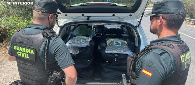 Detenido en la AP-7, Benicarló, transportando 57 kilos de cogollos de marihuana
