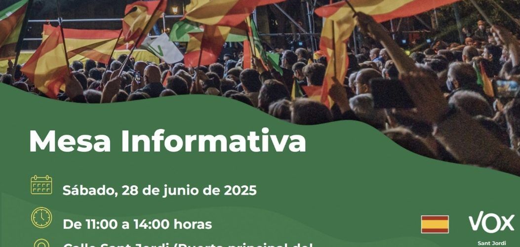 Mesa informativa de VOX en Sant Jordi