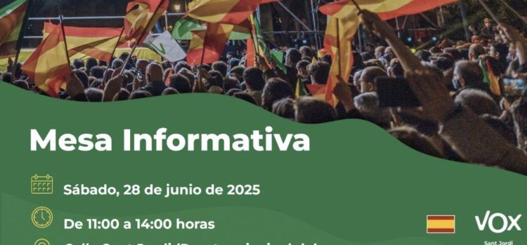 Mesa informativa de VOX en Sant Jordi