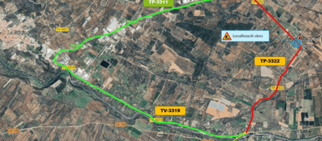 Comencen treballs de millora del drenatge de la carretera TP-3322, als Valentins (Ulldecona)