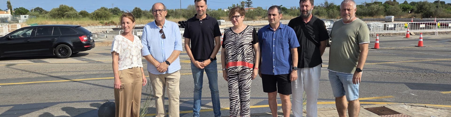 La subdelegada del govern Antonia García Valls visita les obres de l’antiga N340