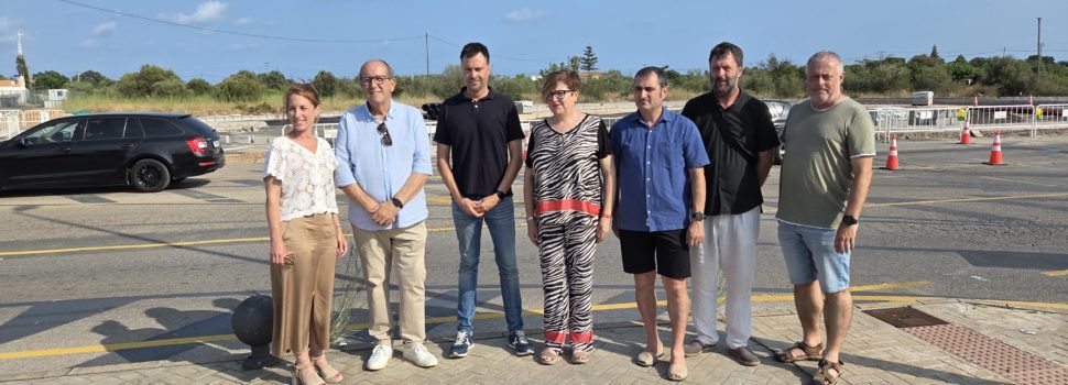 La subdelegada del govern Antonia García Valls visita les obres de l’antiga N340