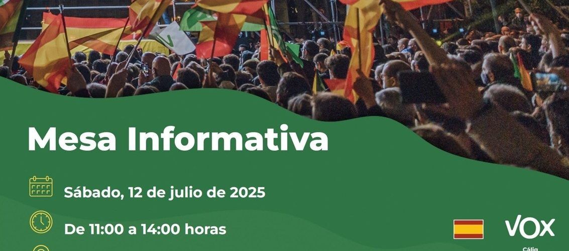 Mesa informativa de VOX en Càlig
