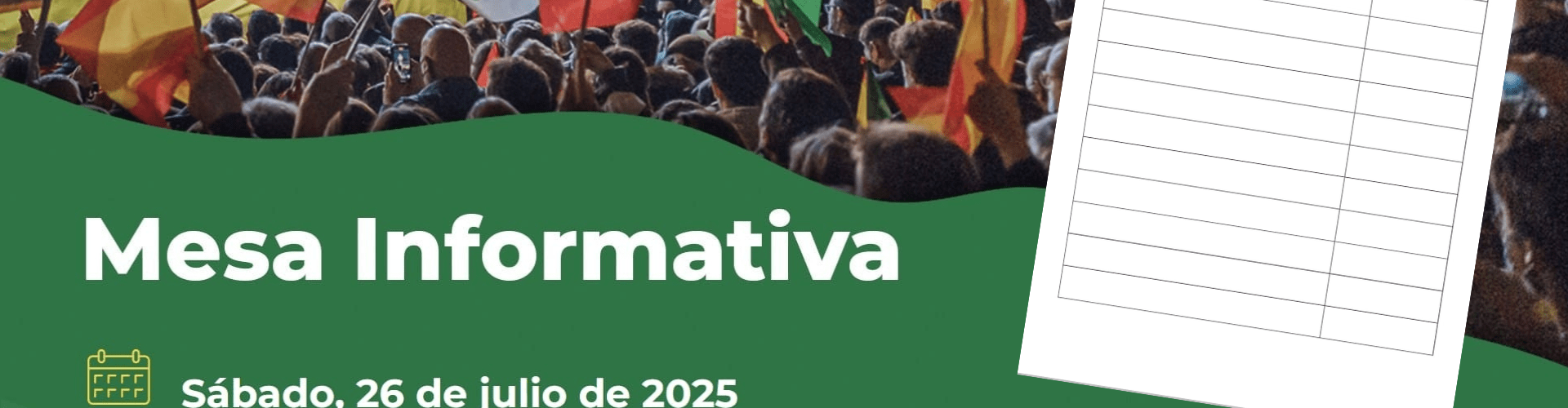 Última mesa informativa de VOX Vinaroz del curso político
