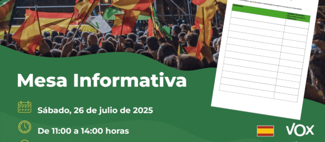 Última mesa informativa de VOX Vinaroz del curso político
