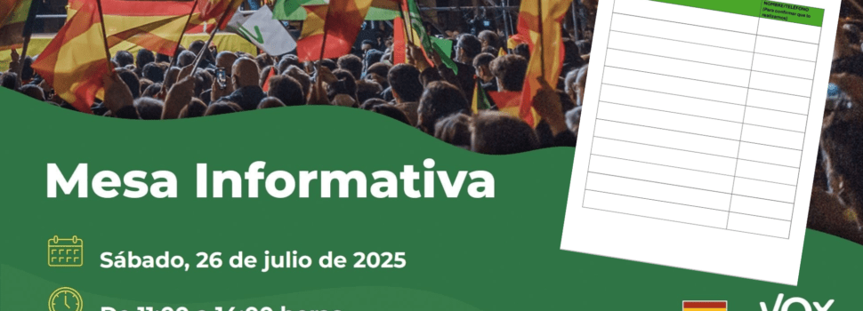 Última mesa informativa de VOX Vinaroz del curso político