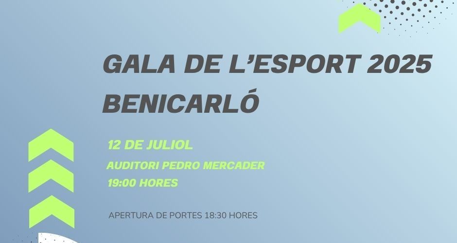 Benicarló ja ho té tot a punt per a la Gala de l’Esport 2025
