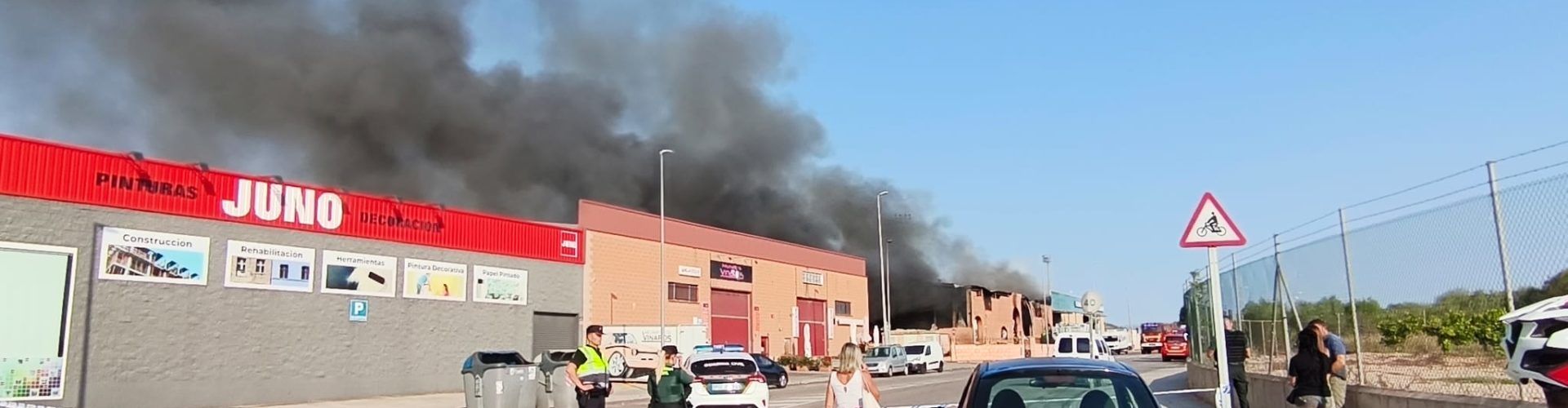 Incendi en una conservera de peix de Vinaròs