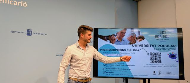 Benicarló presenta l’oferta formativa de la Universitat Popular per al curs 2025-2026