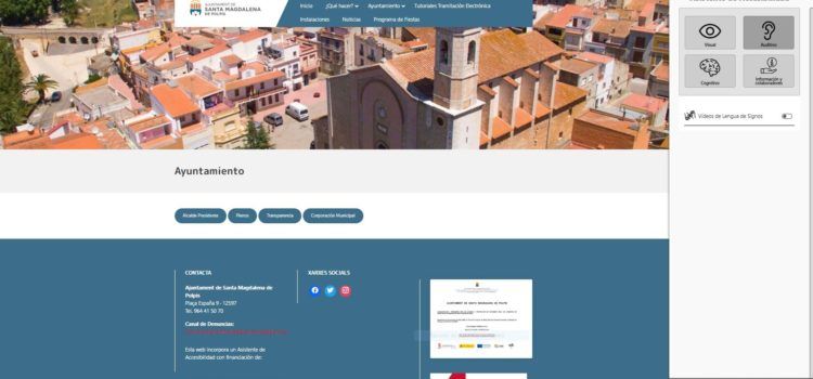 Santa Magdalena millora l’accessibilitat de la web municipal