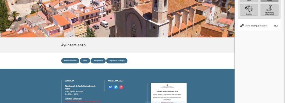 Santa Magdalena millora l’accessibilitat de la web municipal