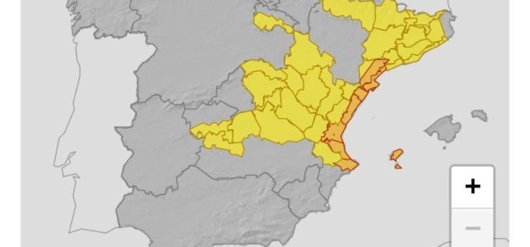 La CHE advierte que se pueden producir crecidas en barrancos y cauces menores hoy 13 de octubre